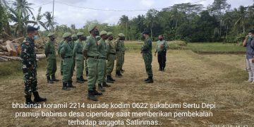 TINGKATKAN KAPASITAS LINMAS,KORAMIL 2214 SURADE ADAKAN PEMBINAAN SATLINMAS DESA CIPENDEY