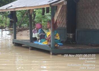 Banjir Besar Terjadi di Kecamatan Ciemas Sukabumi, Aktifitas Warga Lumpuh Total