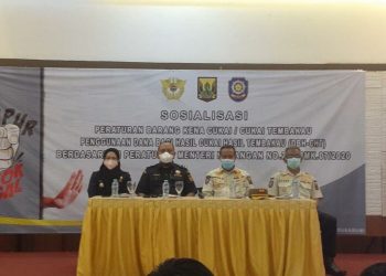 Satpol PP Kab. Sukabumi Bersama Bea Cukai Bogor Sosialisasikan Rokok Ilegal, Ini Ciri-cirinya
