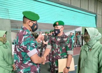 Kodim 0607/Kota Sukabumi Sambut Kepulangan Anggota Satgaster