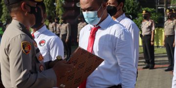 Kado Indah Diawal tahun, 79 Personel Polres Sukabumi Dapat Kenaikan Pangkat
