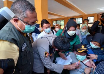 Polres Sukabumi Launching Vaksinasi Merdeka Anak Usia 6-11 Tahun