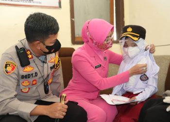 Percepat Vaksinasi, Kapolres Sukabumi Terus Pantau Giat Vaksinasi Anak