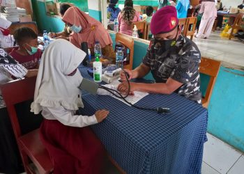 Puslatpur Marinir 6 Antralina Kab. Sukabumi Bantu Percepatan Vaksinasi Anak