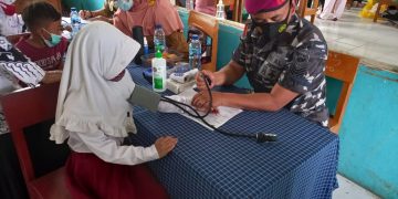 Puslatpur Marinir 6 Antralina Kab. Sukabumi Bantu Percepatan Vaksinasi Anak