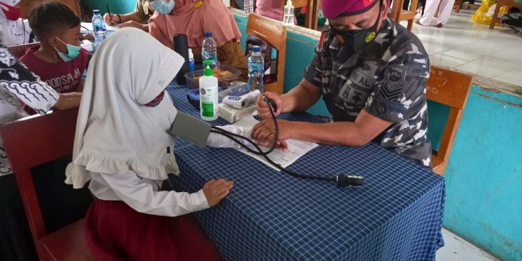 Puslatpur Marinir 6 Antralina Kab. Sukabumi Bantu Percepatan Vaksinasi Anak
