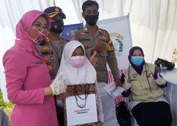Monitoring Pelaksanaan Vaksinasi Anak, Kapolres Sukabumi : Jangan Termakan Hoax