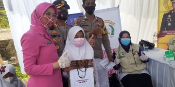 Monitoring Pelaksanaan Vaksinasi Anak, Kapolres Sukabumi : Jangan Termakan Hoax