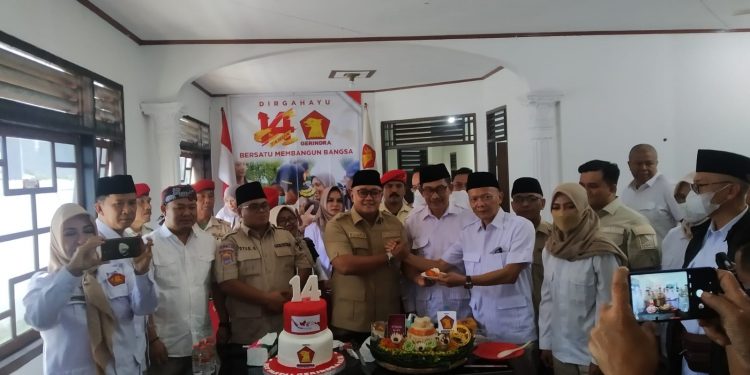 Di Acara HUT Gerindra ke 14, Yudha Sukmagara Katakan Siap untuk Memenangkan Kembali Partai Gerindra di Kabupaten Sukabumi.