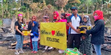 Peduli Kemanusian, DPC Peace Love Indonesia Kab. Sukabumi Salurkan Bantuan Untuk Korban Kebakaran
