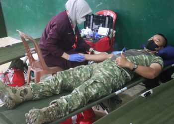 Kegiatan Donor Darah Sebagai Rangkaian Perayaan HUT Yon Armed 13 Kostrad Cikembar Ke-61