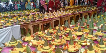Tradisi Papajar di Desa Gunung Karamat Sukabumi, buat Rekor dengan Pembuatan 1000 Tumpeng