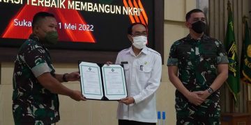 Sekda, Ade Suryaman Buka Acara TNI Manunggal Membangun Desa (TMMD) ke-113