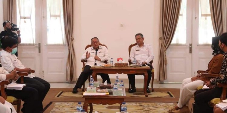 Wakil Bupati Sukabumi H. Iyos Somantri Menerima Kunjungan dari International Organization for Migration (IOM) Indonesia