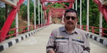 Kadis PU Kabupaten Sukabumi Asep Japar katakan, Pembangunan Jembatan Cinumpang Tahap I Telah Rampung