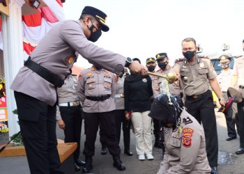 39 Personel Polres Sukabumi Kota Naik Pangkat di Hari Bhayangkara ke-76