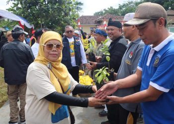 Dinas Perikanan Kabupaten Sukabumi Tebar 3 ribu  Benih Ikan Nlem di Area Curug Sodong