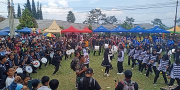 RIBUAN WARGA KECAMATAN SUKABUMI MERIAHKAN PAWAI DONGDANG HARI JADI KABUPATEN SUKABUMI