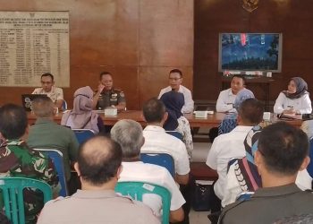 Forkopimda Gelar Rakoor  Koordinasi di Palagan Bojong Kokosan Persiapan HUT TNI yang ke- 77