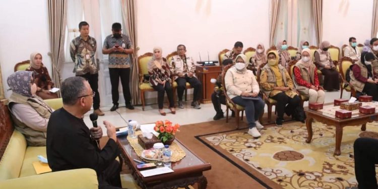 Wakil Bupati Sukabumi H. Iyos Somantri, Terima Tim Verifikasi Gerakan Cuci Tangan Pakai Sabun (CTPS
