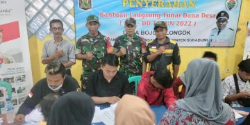 Danramil 0622-06 Pantau Langsung Pemberian Bansos Se-Kecamatan Parakansalak