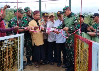Pangdam III Siliwangi, Resmikan Jembatan Gantung Penghubung 2 Desa di Kecamatan Jampangkulon