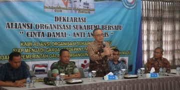 Wabup Sukabumi Buka Pendeklarasian 18 Ormas Bersatu di Cibadak