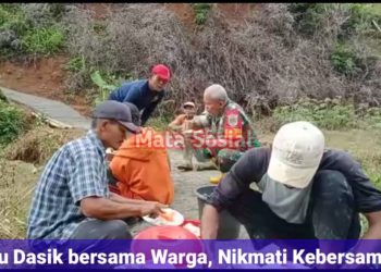 Babinsa Desa Pangkalan, Peltu Dasik Darmawan Monitoring Infrastruktur di Desa Binaan