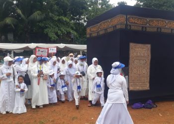Diikuti 57 Lembaga, Himpaudi Kecamatan Ciemas Laksanakan Kegiatan Peragaan manasik Haji