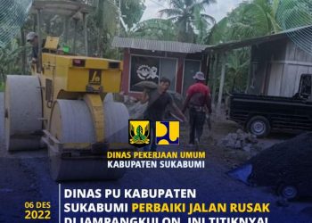 Dinas PU Kabupaten Sukabumi Lakukan Perbaikan Jalan  di Beberapa Lokasi Wilayah Pajampangan