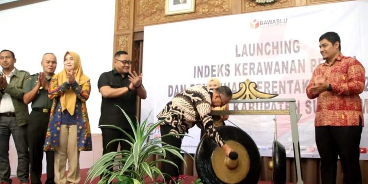 BAWASLU KABUPATEN SUKABUMI LAUNCHING INDEKS KERAWANAN PEMILU PELAKSANAAN PEMILU