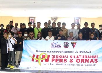HPN 2023, SMSI Kabupaten Bekasi Gelar Diskusi Pers dengan Ormas di Mako Brimob Cikarang