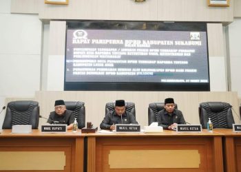 RAPAT PARIPURNA DPRD KABUPATEN SUKABUMI, ADA TIGA AGENDA PENTING