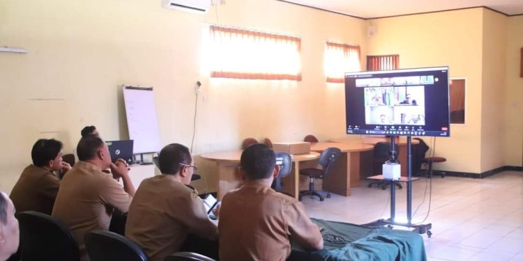 Sekretaris Daerah Kab Sukabumi Ade Suryaman Ikuti Rakoor Pengendalian Inflasi bersama Kemendagri RI