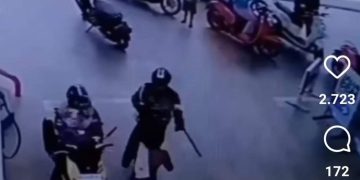 Aksi Heroik Anggota  TNI Amankan Pelaku Pengancaman  Menggunakan Parang di SPBU