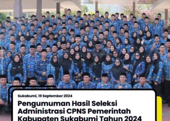 Pemkab Sukabumi Umumkan Hasil Seleksi Administrasi CPNS 2024