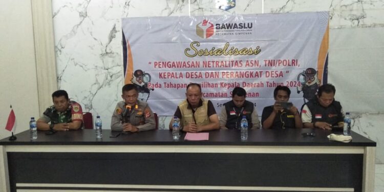 Panwascam Simpenan Gelar Sosialisasi dan Ikrar Netralitas ASN, TNI, Polri, serta Perangkat Desa Jelang Pilkada 2024