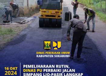 Pemeliharaan rutin Dinas PU Simpang Lio- Pasir Langkap Cikidang Sukabumi