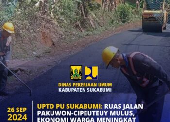 Mulusnya Jalan Pakuwon-Cipeuteuy oleh UPTD PU Sukabumi Dorong Peningkatan Ekonomi Warga