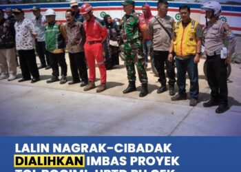 UPTD PU Cibadak Tinjau Kesiapan Jalur Alternatif Akibat Proyek Tol Bocimi Seksi 3 di Nagrak
