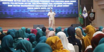 Bupati Sukabumi H. Asep Japar Hadiri Pelantikan Ketua TP PKK, Posyandu, dan Dekranasda se-Jawa Barat