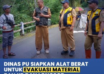 Dinas PU Siapkan Alat Berat untuk Evakuasi Material Longsor di Cibuntu Sukabumi