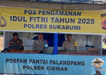 Pantau Arus Wisatawan, Polsek Ciemas Siagakan Pengamanan di Pantai Palangpang