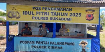 Pantau Arus Wisatawan, Polsek Ciemas Siagakan Pengamanan di Pantai Palangpang