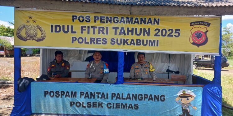 Pantau Arus Wisatawan, Polsek Ciemas Siagakan Pengamanan di Pantai Palangpang