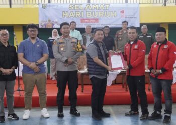 May Day di Sukabumi, Buruh Pilih Curhat dan Halal Bihalal Bersama Wabup