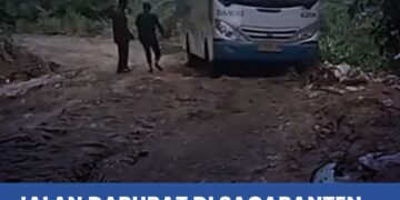 Kondisi Jalan Darurat Ciguyang–Jampangkulon Belum Stabil, Kendaraan Berat Diimbau Tidak Melalui Jalur Ini