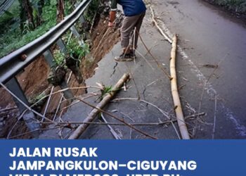Kerusakan Jalan Jampangkulon–Ciguyang Viral di Media Sosial, UPTD PU Pastikan Perbaikan Segera Dilakukan