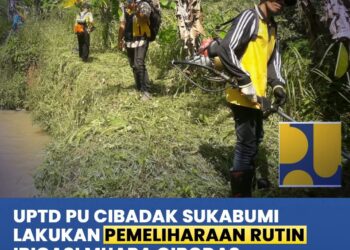 Jaga Fungsi Irigasi, UPTD PU Wilayah II Cibadak Lakukan Pembersihan di Desa Parakanlima