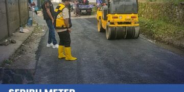 UPTD PU Wilayah II Cibadak Tambal Jalan Parungkuda–Langbow Sepanjang 1 Km